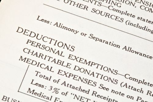 Tax Form showing Alimony Deduction - Fremstad Law